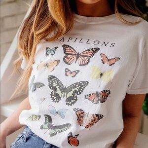 Urban Outfitters Butterfly Crewneck T-shirt